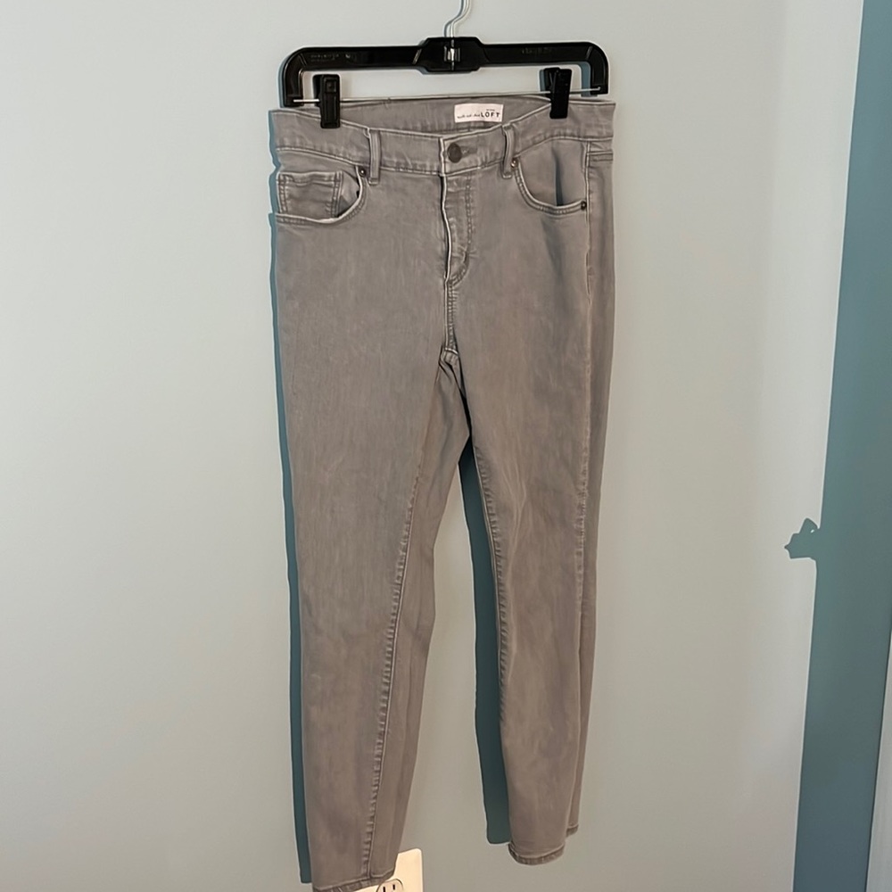Loft Grey distressed denim